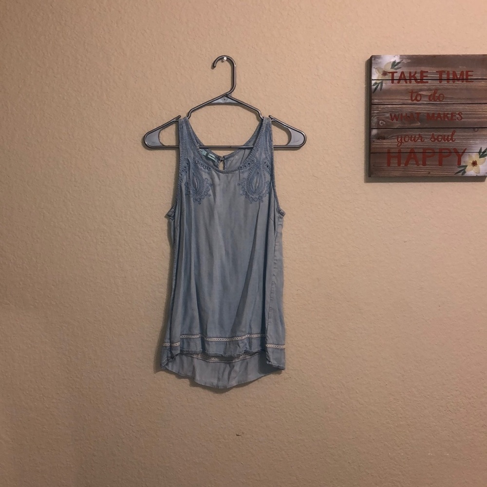 Light washed denim top